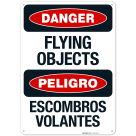 Flying Debris OSHA Bilingual Sign