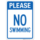 Notice No Swimming Sign, Pool Sign