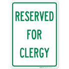 Reserved For Clergy Sign, (SI-67713)