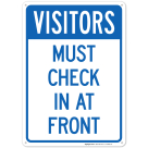 Must Check In At Front Sign