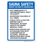Sauna Safety Sign, Pool Sign