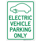Electric Vehicle Parking Only With Graphic Sign, (SI-67853)