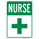 Nurse With First Aid Symbol Sign