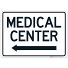 Medical Center With Left Arrow Sign