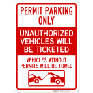 Permit Parking Only Unauthorized Vehicles Will Be Ticketed Vehicles Without Sign