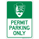National Park Service Permit Parking Only Sign