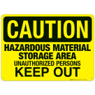 Hazardous Material Storage Area Unauthorized Persons Keep Out Sign