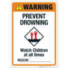 Prevent Drowning Sign, Pool Sign