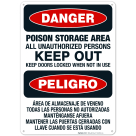 Poison Storage Area All Unauthorized Persons Keep Out Sign