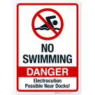No Swimming Sign, Pool Sign, (SI-6802)