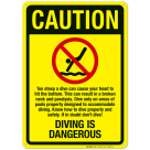 Diving Is Dangerous Sign, Pool Sign