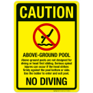 No Diving Sign, Pool Sign