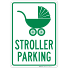 Stroller Parking With Graphic Sign