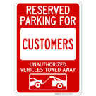 Reserved Parking For Customers Sign