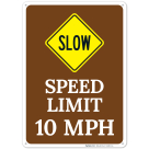 Slow Speed Limit 10 Mph Sign