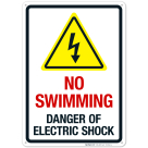 No Swimming Danger Of Electric Shock Sign