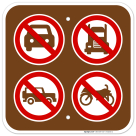 No Car Truck Jeep Bike Graphic Sign, (SI-68246)