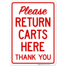 Please Return Carts Here Sign