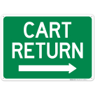 Cart Return With Right Arrow Sign