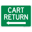 Cart Return With Left Arrow Sign