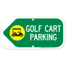 Golf Cart Parking Left Arrow Sign