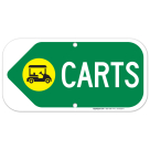 Carts Left Arrow With Graphic Sign