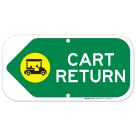 Cart Return Left Arrow Sign