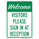 Welcome Visitor Please Sign In At Reception Sign