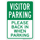 Please BackIn When Parking Sign