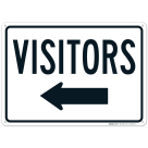 Visitors With Left Arrow Sign