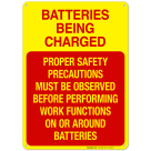 Batteries Being Charged Sign