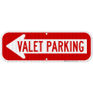 Valet Parking Left Arrow Sign
