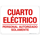 Electrical Room Authorized Personnel Only Spanish Sign