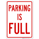 Parking Is Full Sign