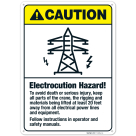 Electrocution Hazard To Avoid Death Or Serious Injury ANSI Sign