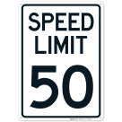 Speed Limit 50 Mph Sign, (SI-68553)