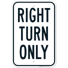 Right Turn Only Sign