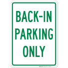 Back In Parking Only Sign, (SI-68648)