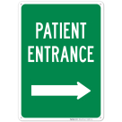 Patient Entrance With Right Arrow Sign