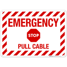Emergency Pull Cable Sign