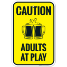 Caution Adults At Play With Graphic Sign