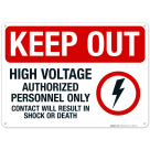 High Voltage Authorized Personnel Only Sign