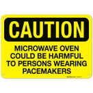 Microwave Oven Could Be Harmful To Persons Wearing Pacemakers OSHA Sign