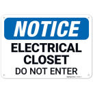 Electrical Closet Do Not Enter OSHA Sign