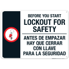 Before You Start Lockout For Safety Sign