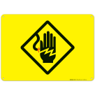 High Voltage Hand Shock Electrical Symbol Sign