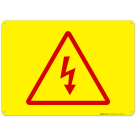 High Voltage Warning Electric Symbol Sign