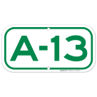 Parking Space A-13 Sign