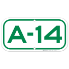 Parking Space A-14 Sign