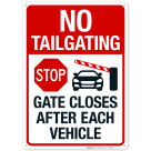 Stop Gate Closes After Each Vehicle Sign